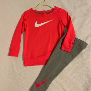 Nike Girls' (toddler) Coral Pullover with matching leggings